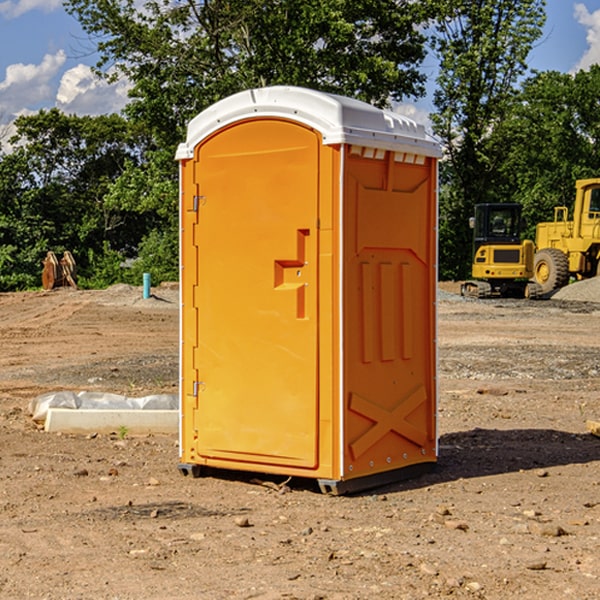 how often are the porta potties cleaned and serviced during a rental period in Plumsteadville